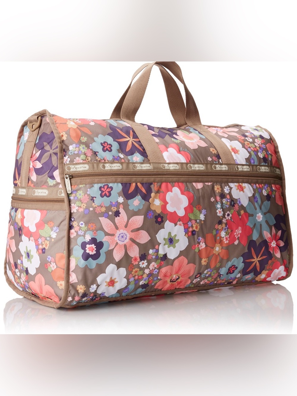 LeSportsac Extra Large Weekender Blissful Floral Travel Duffle Bag